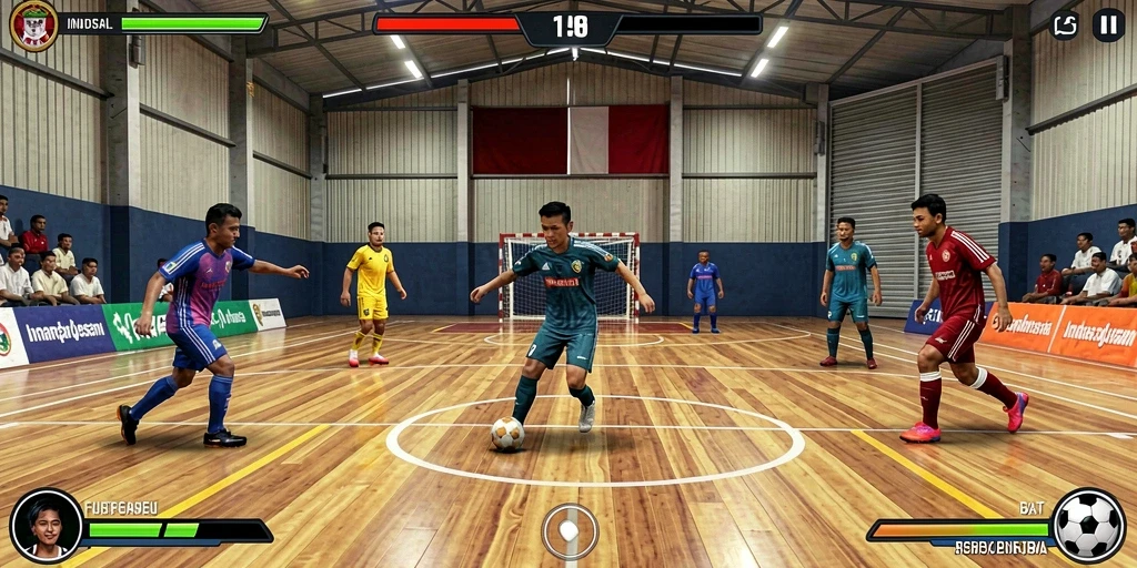 Tangkapan layar menunjukkan karakter utama dalam aksi.