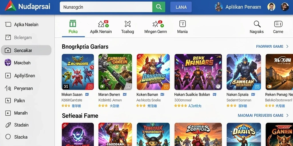Tampilan menu utama yang menarik dan intuitif.