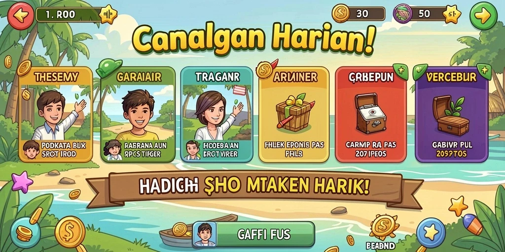 Tampilan utama RICIS77 yang menawan dan full-color.