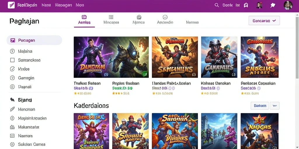 Tampilan karakter samurai yang detail dan menarik.