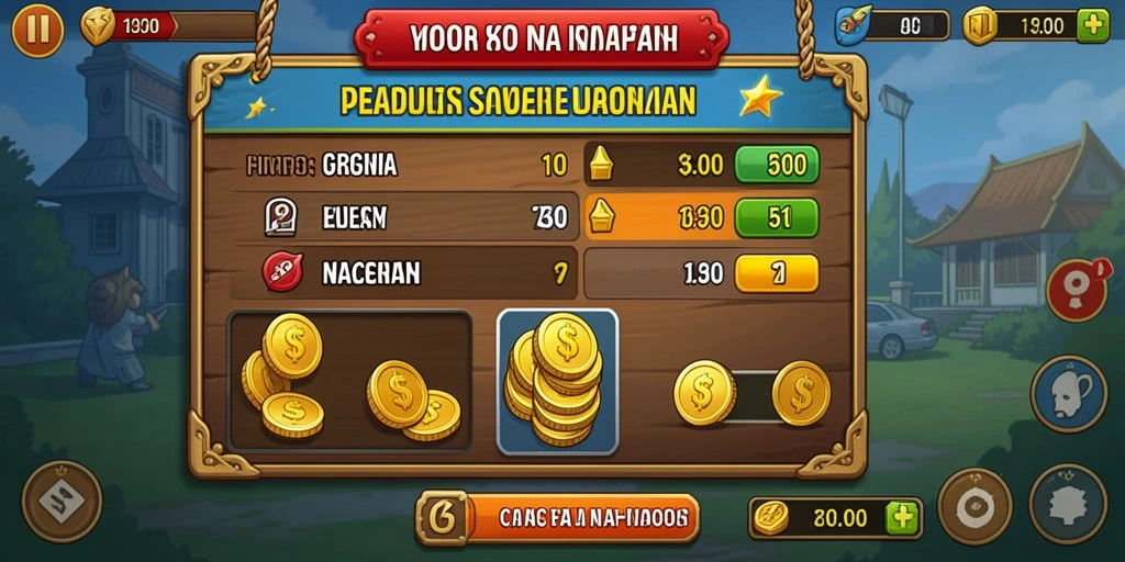 Layar utama game WINSLOT dengan berbagai pilihan slot.